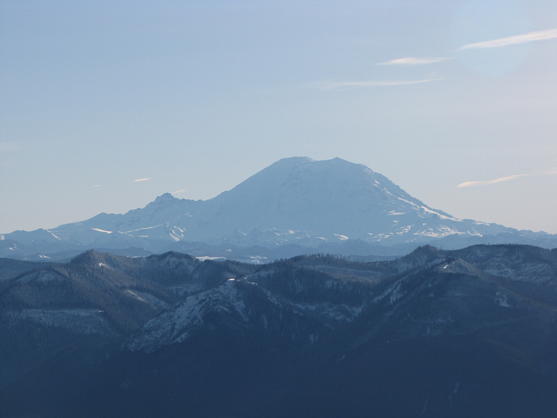 Simply not the right time of year to be photographing Mount Rainier from Mount Si.