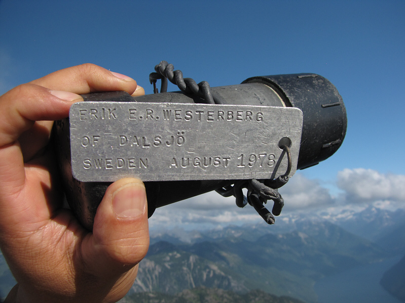 Very cool. I should start leaving my dog tags on summits!