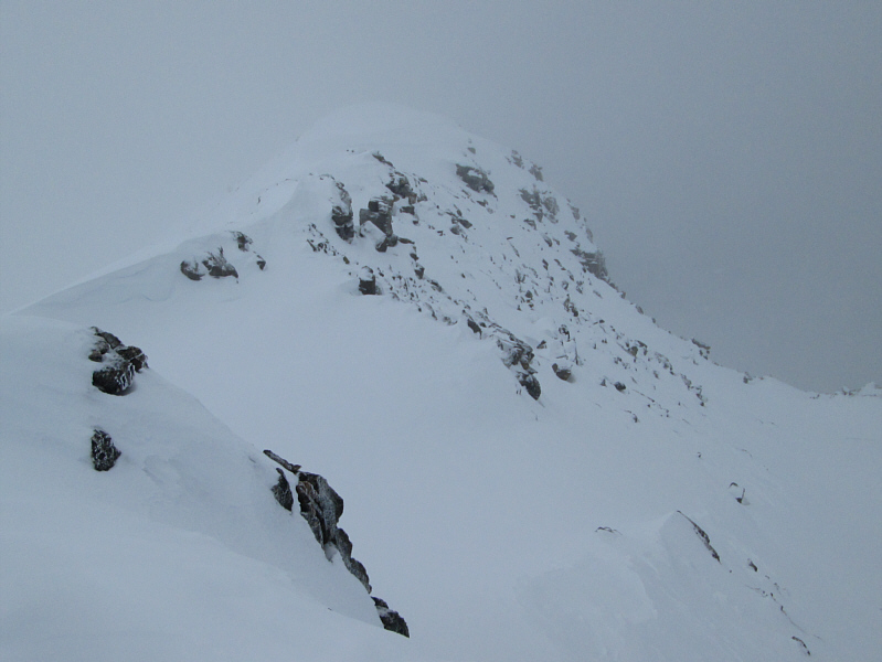 Even the tamest ridges look a bit daunting when covered with snow!
