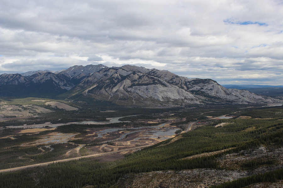 More ridges that are tough to access because of the Athabasca River.