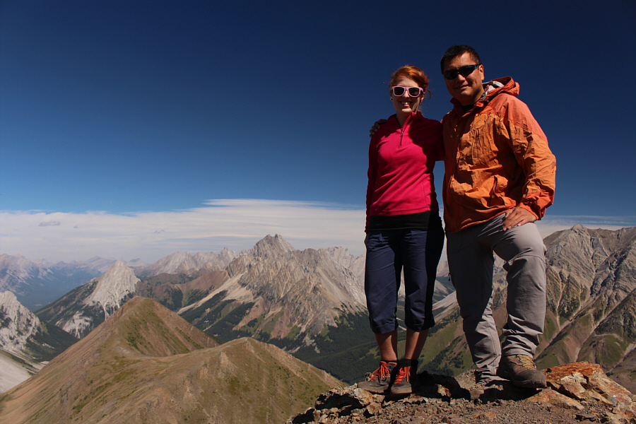 Dorota's first summit in the Canadian Rockies!