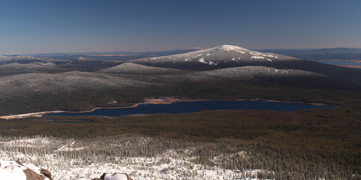 Pelican Butte is supposedly a good ski ascent.