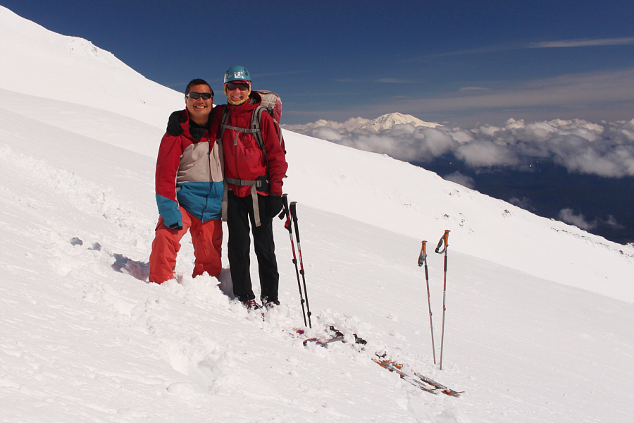 Summit or no summit, it's a great day to be skiing on the slopes of Mount Saint Helens!