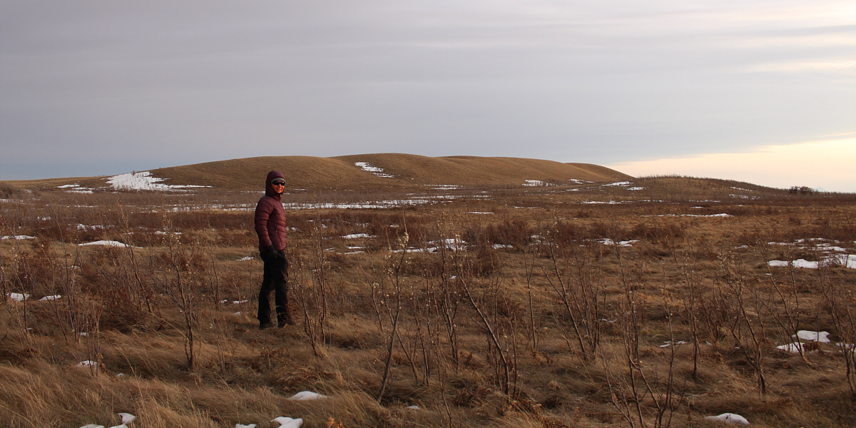 This bumpy field is not as easy to walk on as it appears.