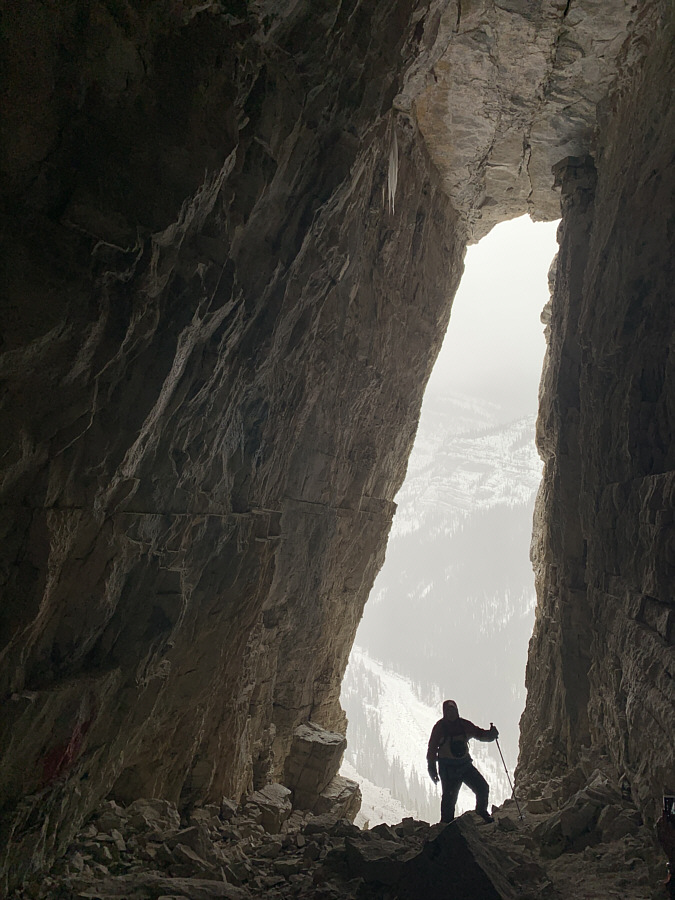 The classic shot that everyone takes at Canyon Creek ice cave.