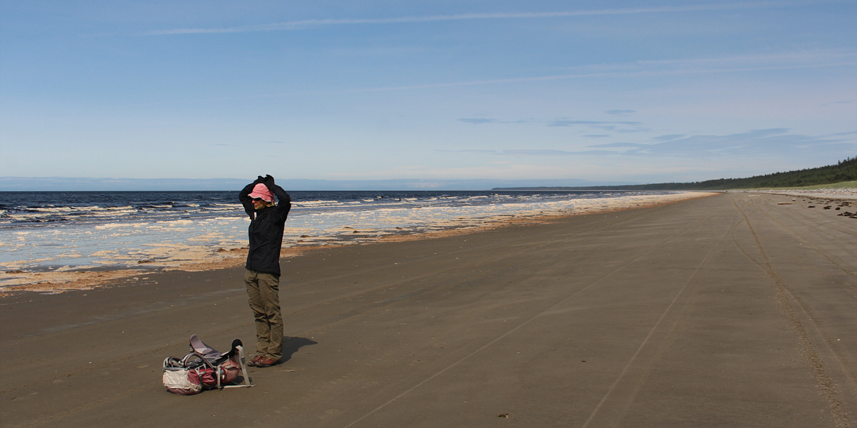 Some ill-equipped Chinese tourists thought it would be only another hour to get to Rose Spit from here, and although we informed them otherwise, they still kept going!