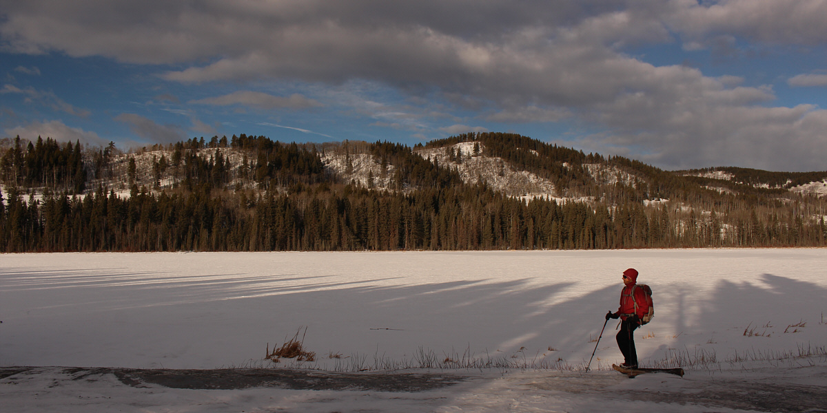 The lake definitely looks nicer from here than from the ridge top.