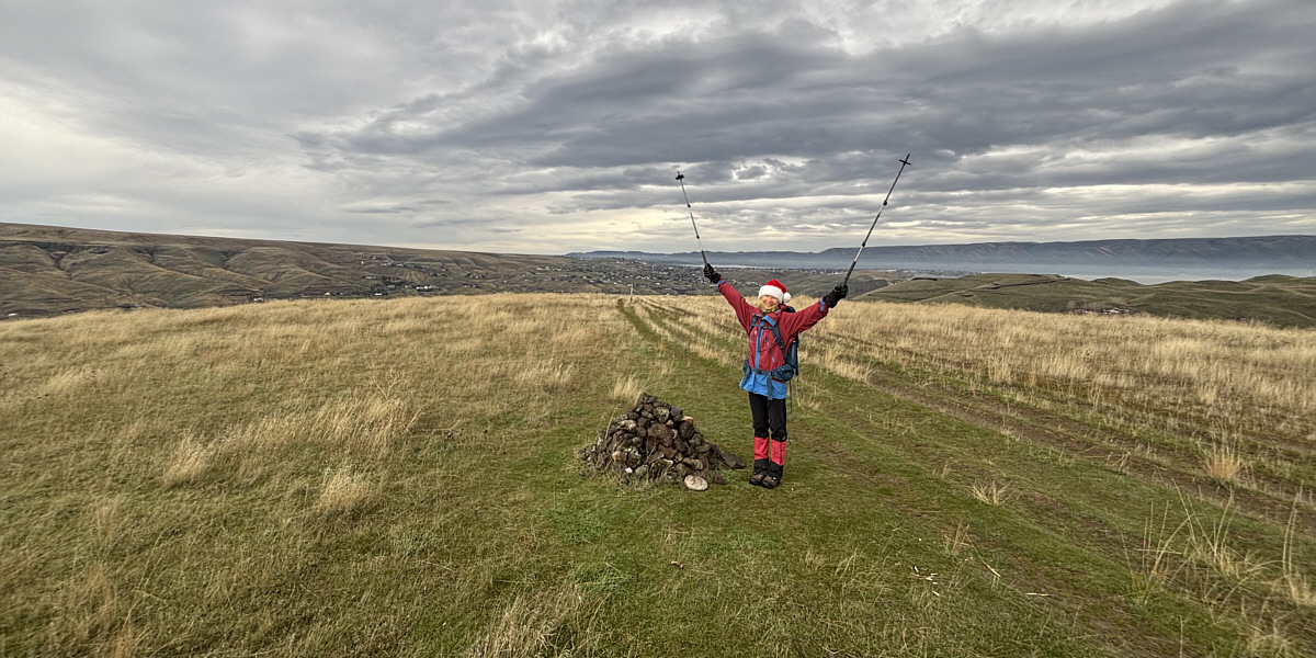 Surprisingly the same height as the eastern high point.