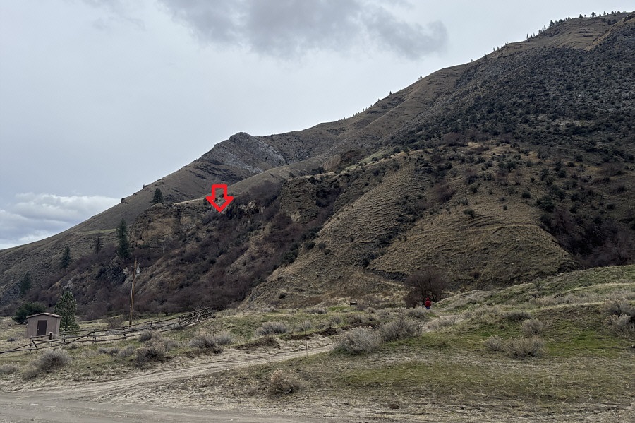 This is actually the base of the western slopes of John Day Mountain.
